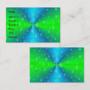 Arcoiris verde azul en tarjetas de negocios Leathe