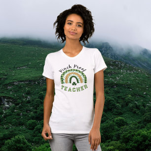 Arcoíris Verde Camiseta Día de San Patricio Profes