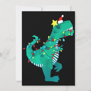 Arcoíris verde rugido de dinosaurio Navidad invier