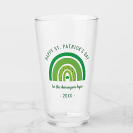 Arcoiris Verde Trébol Irlandés Feliz Día de San Pa