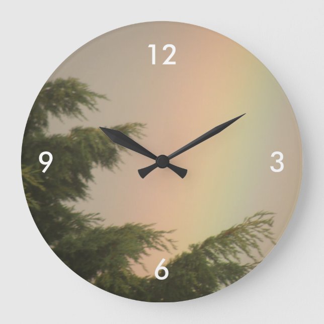 Arcoiris y reloj de pared de árboles (Anverso)