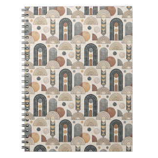 Arcos Boho Modernos en Crema, Cuaderno en Espiral