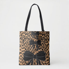 arcos de leopardo de la bolsa de tote