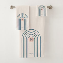 Arcos de líneas geométricas abstractas Pastel Retr