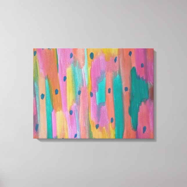 Arcos de lluvia coloridos arte abstracto de lienzo (Anverso)