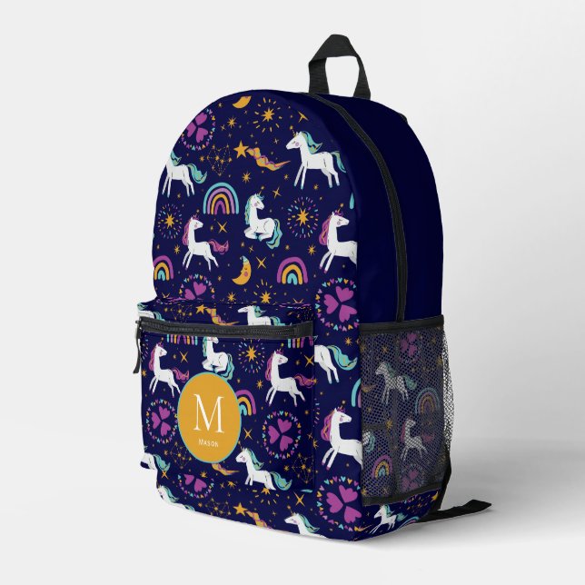 Arcos de lluvia y bolsa de papel azul de Unicornio (Esquina derecha trasera )