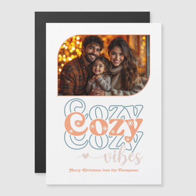 Arctic Peach Holiday Keepsake Christmas Photo (Anverso/Reverso)