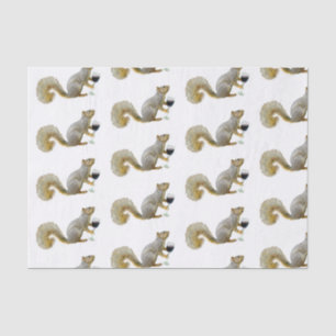 Ardilla con papel de tejido de vino