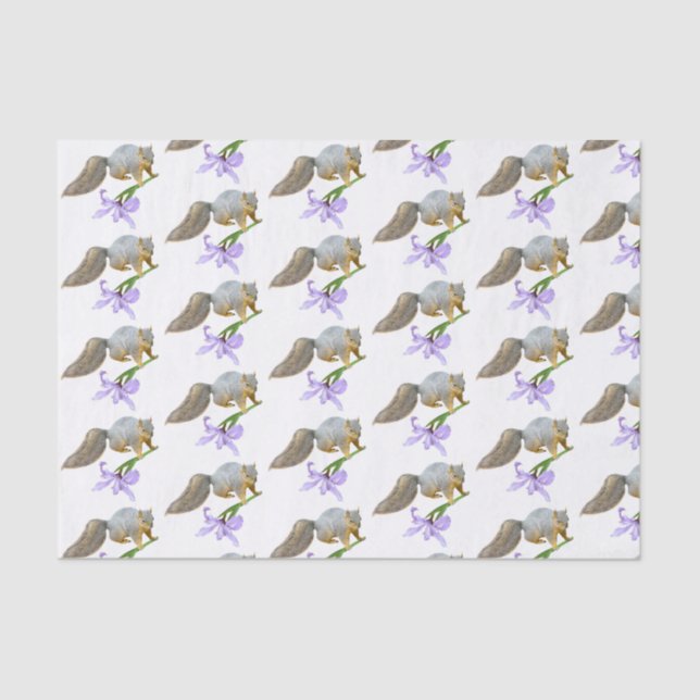 Ardilla con papel tisular de Iris (Anverso)