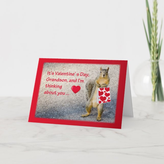 Ardilla de la tarjeta del día de San Valentín del (Anverso)