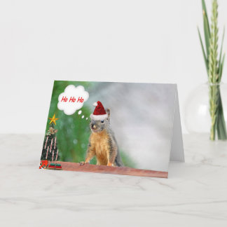 ¡Ardilla de las Felices Navidad que dice Ho Ho Ho!