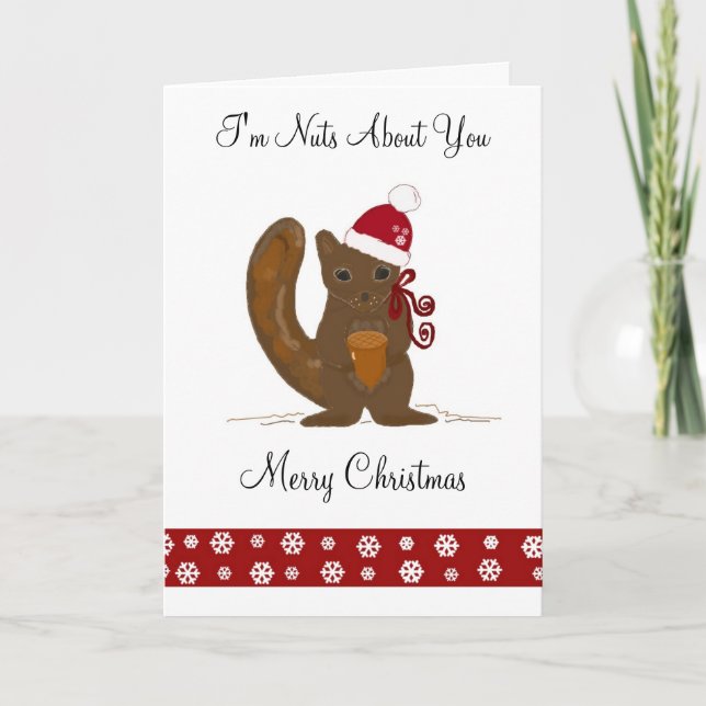Ardilla de Navidad con dicho adorable (Anverso)