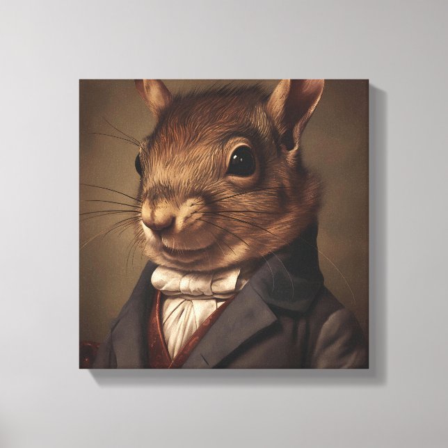 Ardilla en un traje | Arte Animal | Animal en un t (Anverso)