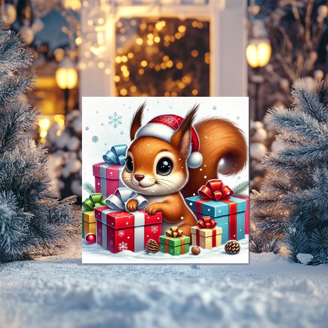 Ardilla Juguetona Entre Regalos de Navidad (Subido por el creador)