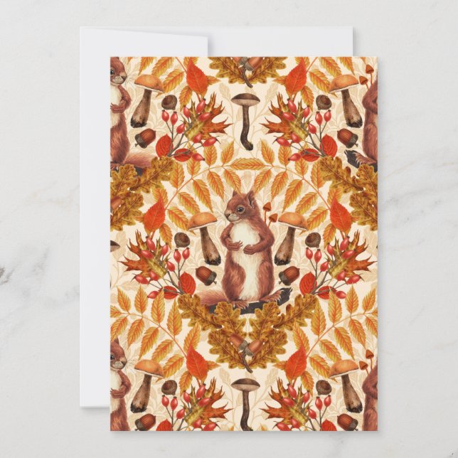 Ardilla otoñal en blanco roto (Anverso)