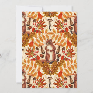 Ardilla otoñal en blanco roto