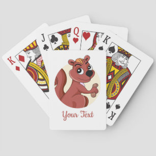 Ardilla personalizado con cartas de juego de maní