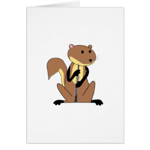 Ardilla que juega el Oboe