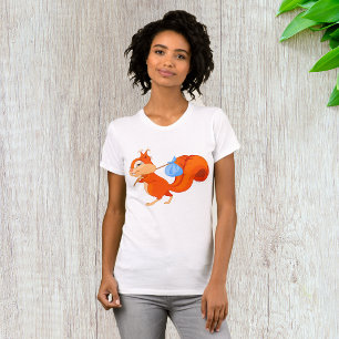 Ardilla que sale de casa camiseta de mujeres
