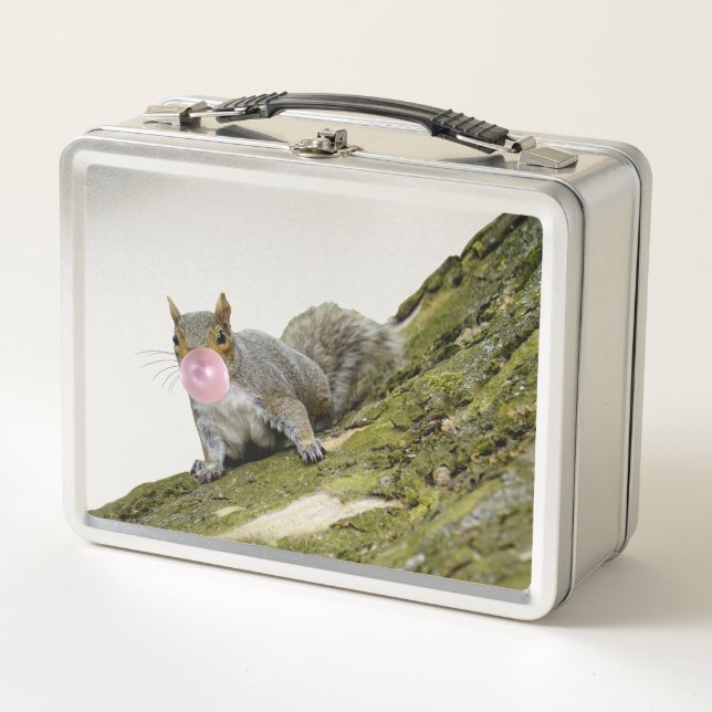 Ardilla que sopla una foto de un animal de burbuja (Anverso)