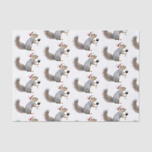 Ardilla Santa con papel de tejido de vino