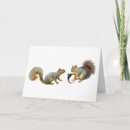 Ardillas con tarjeta de anillo
