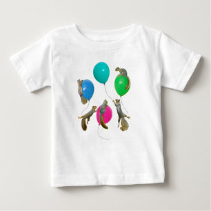 Ardillas en la camisa de los globos
