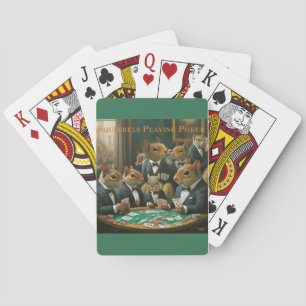 Ardillas jugando cartas de póquer de alto riesgo