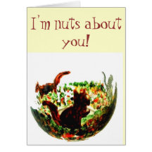 Ardillas otoñales de arte animal