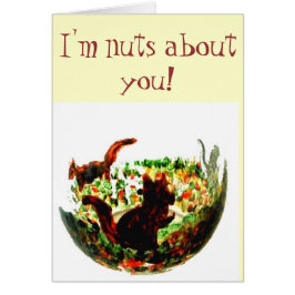 Ardillas otoñales de arte animal