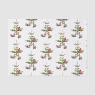 Ardillas y papel de tejidos de árboles de aves