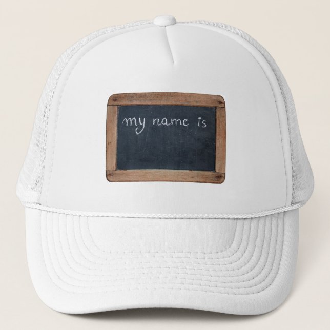 Ardoise - Mi nombre es... Gorra personalizable (Anverso)