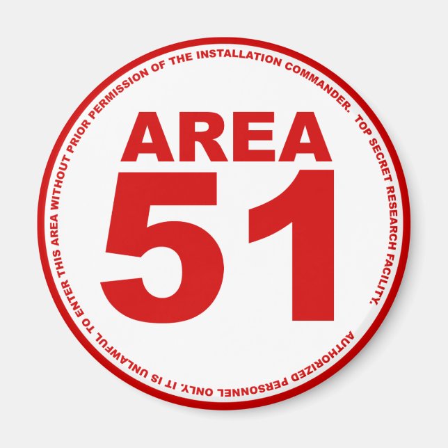 Área 51 imán (Frente)
