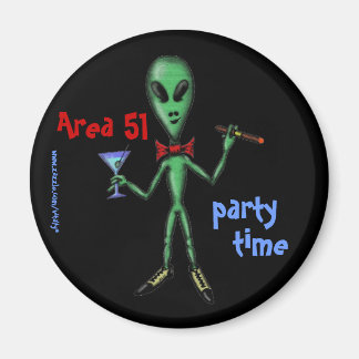 Área 51 imán de arte personalizado fiesta alieníge