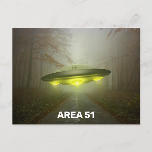 ÁREA 51 Postales ESPACIOSAS DE UFO ART (Anverso)