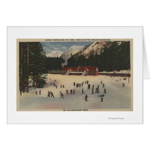 Área del esquí de Snoqualmie, WA - vista del esq