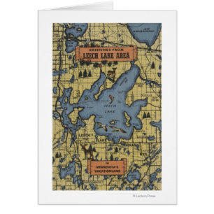 Área del lago leech, Minnesota - escenas grandes