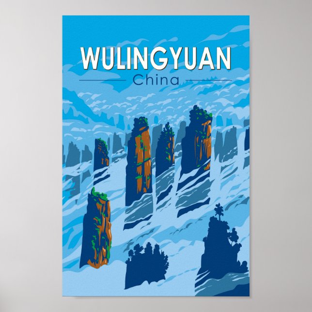 Área panorámica de Wulingyuan China Viaje Arte Vin (Frente)