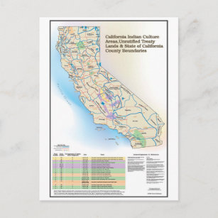 Áreas de cultura indias de California - postal