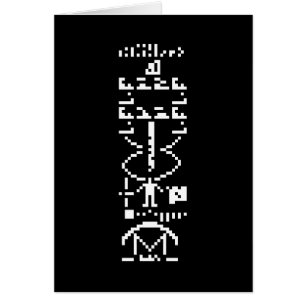 Arecibo Binary Message 1974 Greeting Card