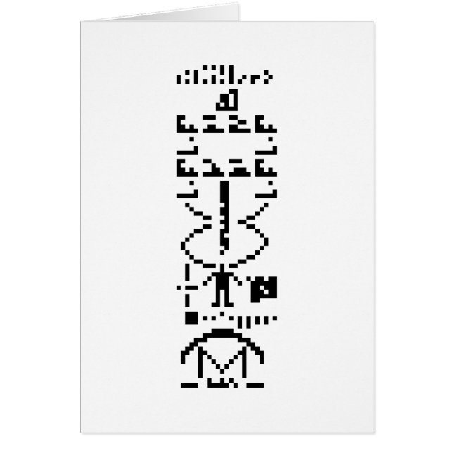 Arecibo Binary Message 1974 Greeting Card (Frente)