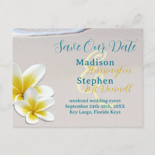 Arena de Playa Boda Tropical Tarjeta Postal de Gua