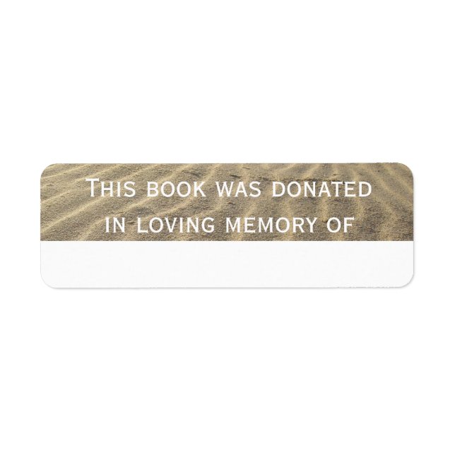 Arena Pegatina de donación de libros (Frente)