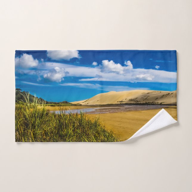 Arena rápida cerca de 90-Mile Beach, Nueva Zelanda (Toalla de mano)