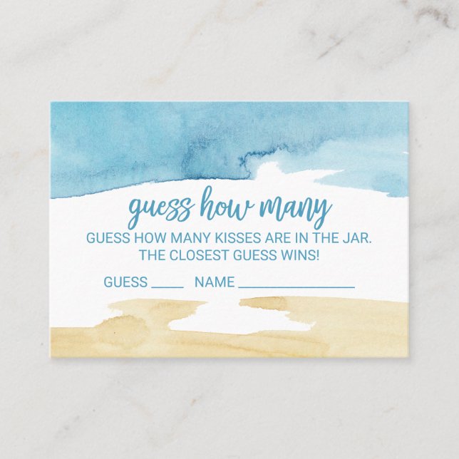 Arena y mar adivinan cuántos besos de tarjetas de  (Anverso)