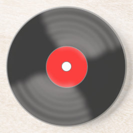 Arenisca Posavasos de Bebida de Vinilo Rojo Antiguo Rockabi