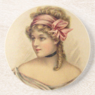 Arenisca Posavasos de mujer victoriana