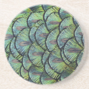 Arenisca Posavasos de plumas de pavo real