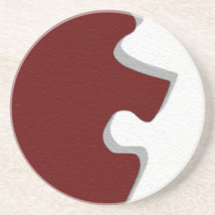 Arenisca Posavasos de puzzle rojo