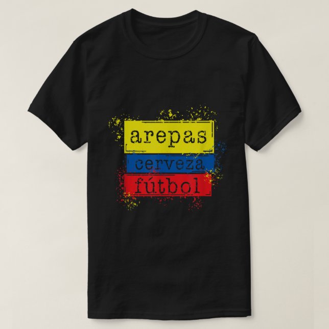 Arepas Cerveza Futbol Bandera Colombiana Jersey (Diseño del anverso)